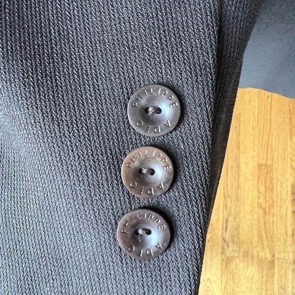 PHILIPPE ADEC PA vintage brown wool blend blazer size 6 - Picture 10 of 15